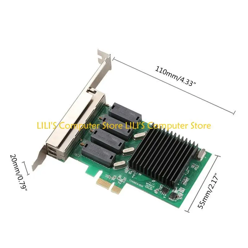 A52B PCIE 2500MBPS 서버 이더넷 네트워크 카드 RTL8111H 4X RJ45 포트 PCI-E 어댑터