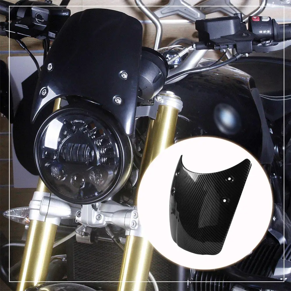 ABS Plastic Carbon Fiber Look Windshield Windscreen Flyscreen Wind Deflector For BMW R NINE T R9T 2014 2015 2016 2017 2018 2020