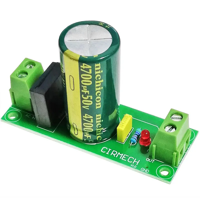 Complete AC to DC Rectifier Filter Power Board 4700uF Single Supply Module for Amplifier 50V  5pcs