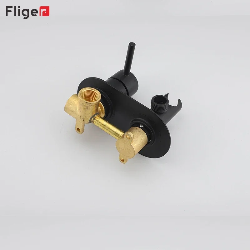 Fliger Hot Cold Water Angle Valve Mixing Water Valve Wall Brass Bidet Attachments Shower Diverter Valve Bathroom Accessories