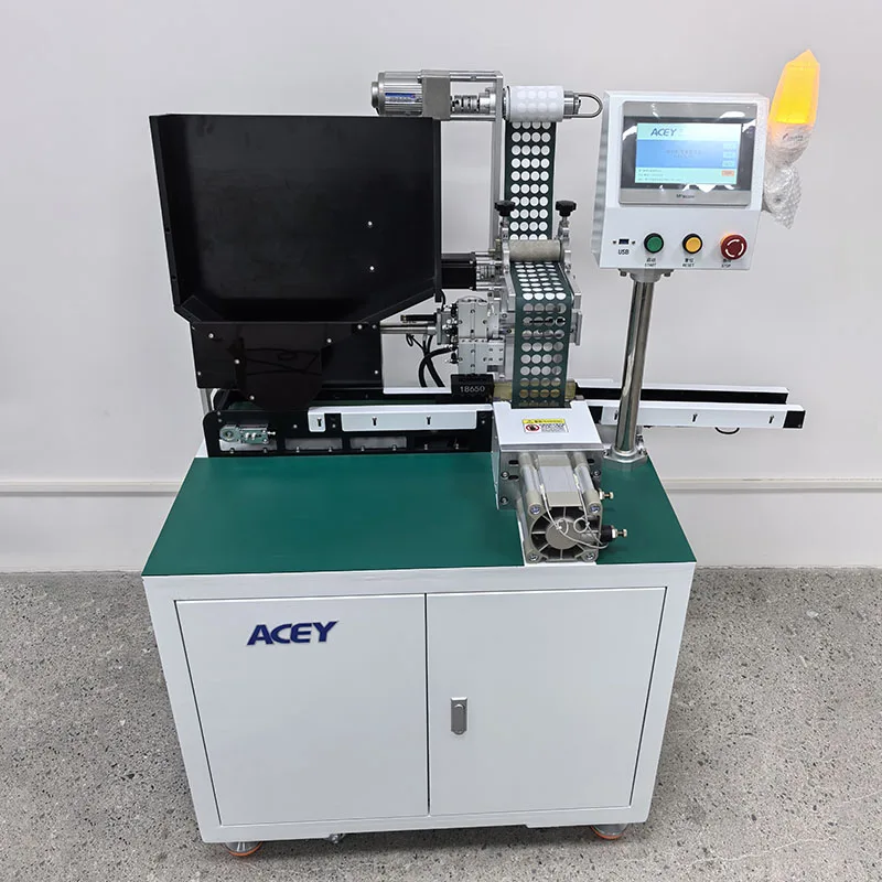 Cylindrical  Cell Insulation Paper Pasting Machine for 18650 21700 26650 32700