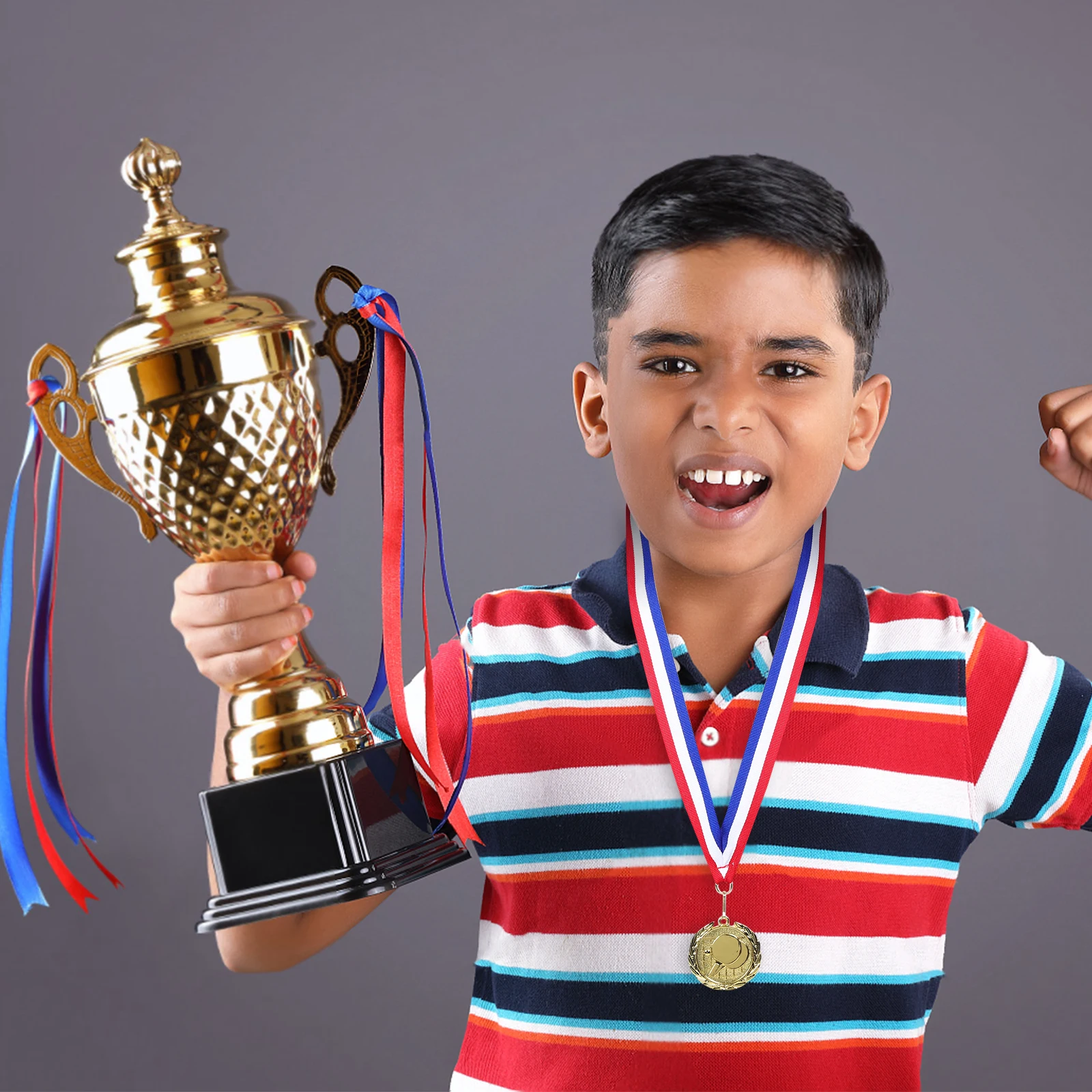 

Metal Medal Awards Sports Party Favors Zinc Alloy Medals Table Sports Medal Tennis Students Game Decor Sturdy Portable