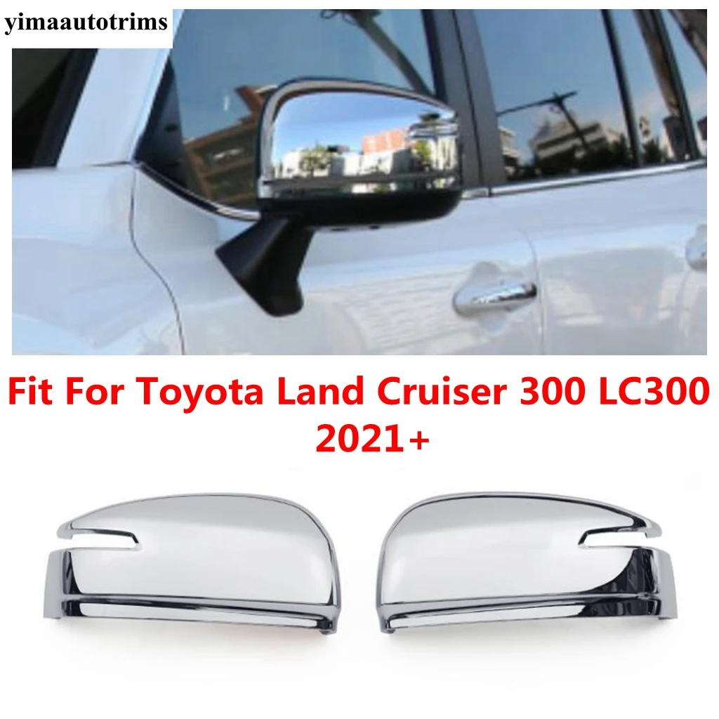 

ABS Chrome Side Rearview Mirror Cap Decoration Cover Trim For Toyota Land Cruiser 300 LC300 2021 - 2024 Car Accessories Exterior