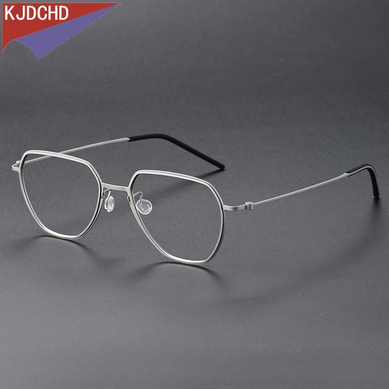 

2024 Pure Titanium Glasses Frame Men Square Eyewear Male Classic Full Optical Prescription Eyeglasses Frames Women Gafas Oculos