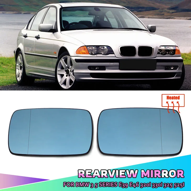 

1 шт. Зеркальный элемент с подогревом для бокового зеркала заднего вида (левый/правый) для BMW 3 серии E46 1998-2006
