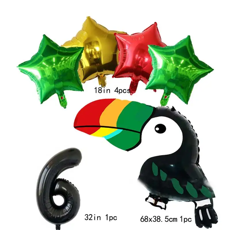 بالونات فويل توكو توكان لوازم حفلات أعياد الميلاد للفتيات لتزيين طيور الحيوانات هدية استحمام الطفل #5