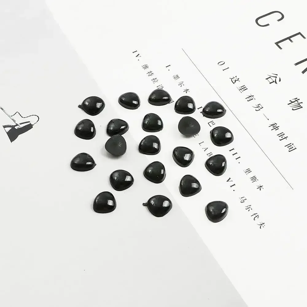 20-500 pçs preto diy animal globo ocular/nariz panda urso capivara cão boneca olho/nariz plástico segurança artesanato brinquedos acessórios