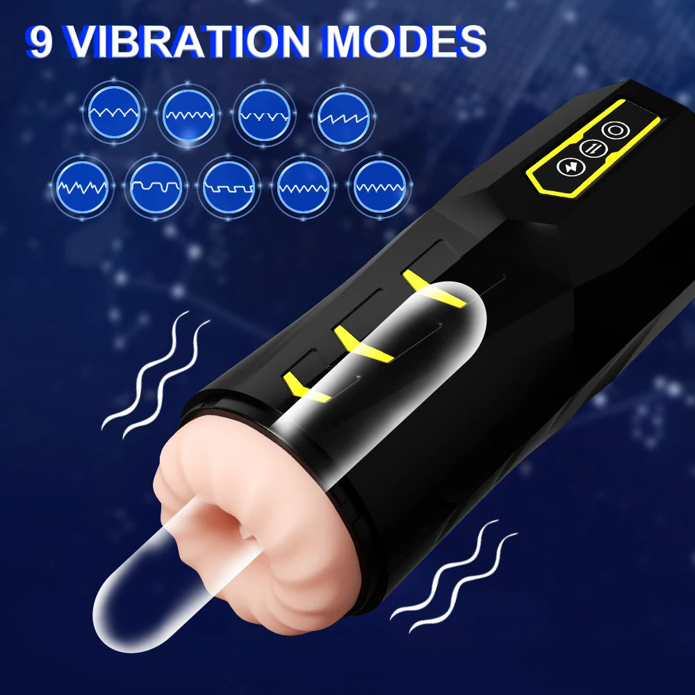 自動男性用オナニーカップ吸引バイブレーションペニスオーラルマシン吸引フェラチオマスターベータリアルオーラルヴァギナ真空セックストイ