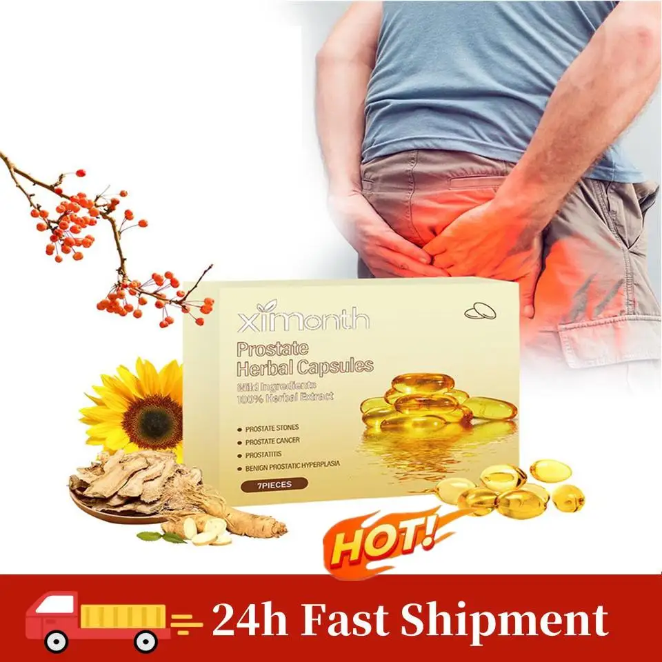 

Prostate Herbal Capsules For Man 7pcs Relieve Male Prostatitis Discomfort Body Care Capsules Personal Health Care