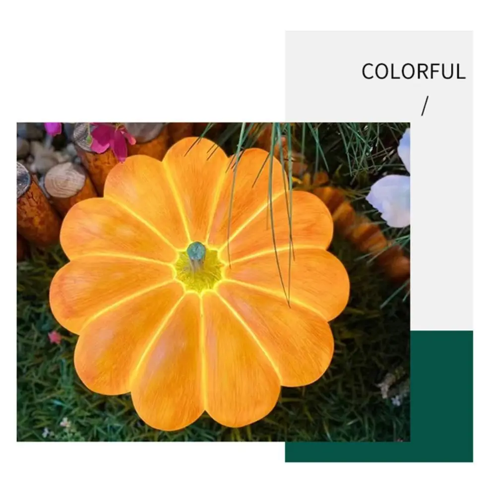 Floor Light Waterproof Pumpkin Lantern Portable IP65 Solar Lantern Handheld Solar Powered Outdoor Light Villa Terrace