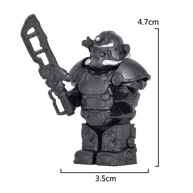 MOC العسكرية T51 درع الجنود أنيمي صغير تداعيات الحركة أرقام الأسلحة روبوت المنااد اللبنات الطوب لتقوم بها بنفسك اللعب الهدايا #6