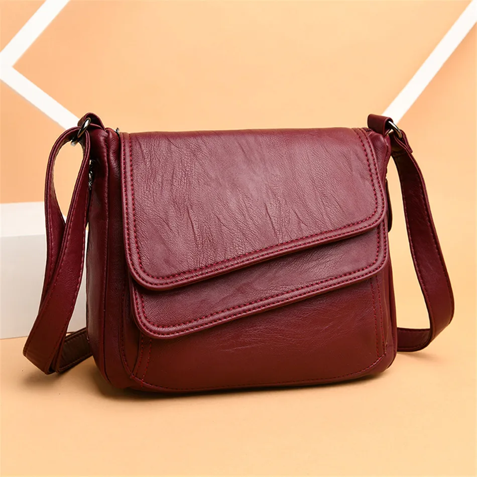 Multi pockets New Leather Luxury Handbags Women Bags Designer Shoudler Crossbody Bags For Women 2020 Bolsas Femininas