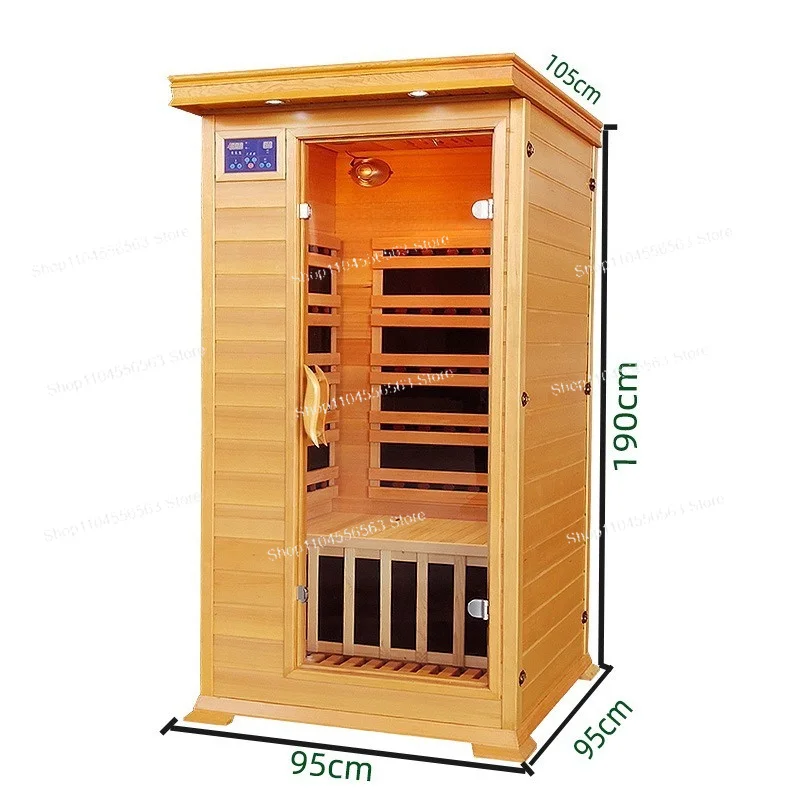 Hemlock Solid Wood Single and Double Household Mobile Steam Room Family Light Wave Room  Sauna Equipment