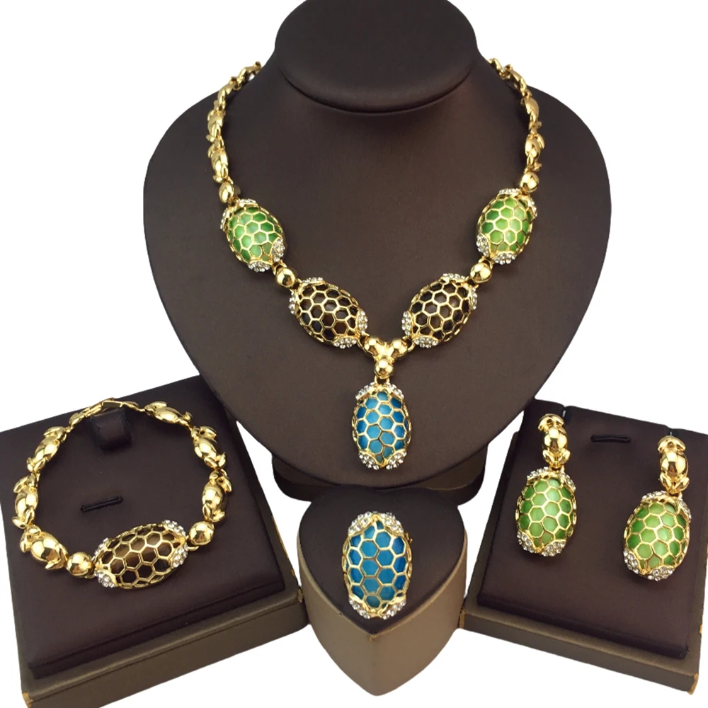 

YUMINGLAI New Arrivals Elegant Design Dubai African Ladies Jewelry Set FHK19445