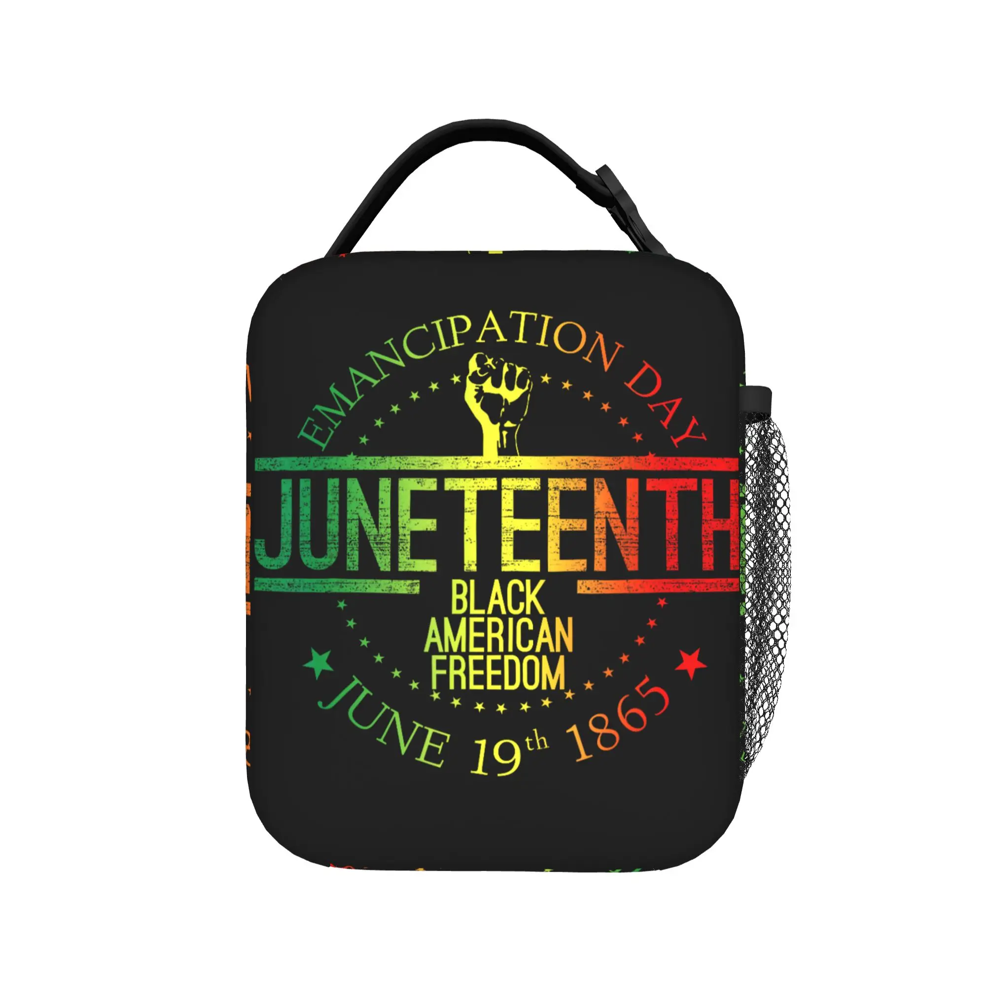 Juneteenth African American Black History Insulated Lunch Bag Lunch Container Cooler Bag Tote Lunch Box Beach Food Storage Bags