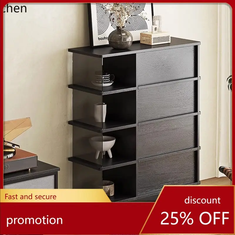 

ZML Sideboard Cabinet for Living Room Small Apartment Layered Tea Table Decorative Coffee Cabinet Wall-Mounted Low Cabinet