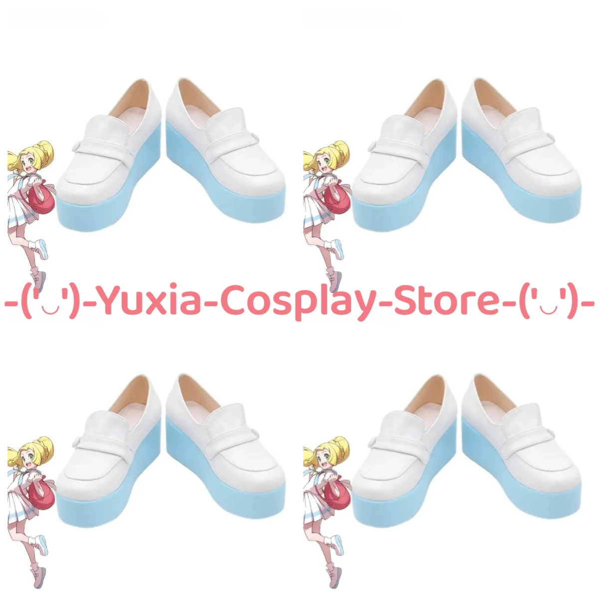 

Yuxiacosplay! Pkemon Lillie Cosplay Shoes Anime Game Character Prop PU Leather Boots Halloween Carnival Party Costume