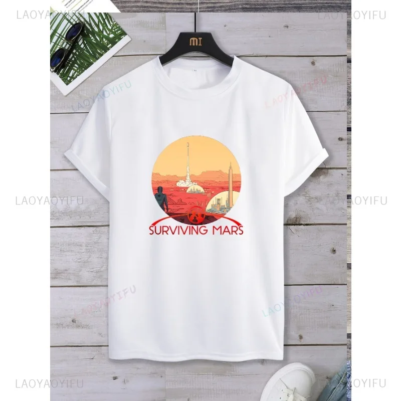 Classic New Arrival Spacex T Shirt  Fashion Personality Creative Printed T-shirt Top   Male Short-sleev Leisure