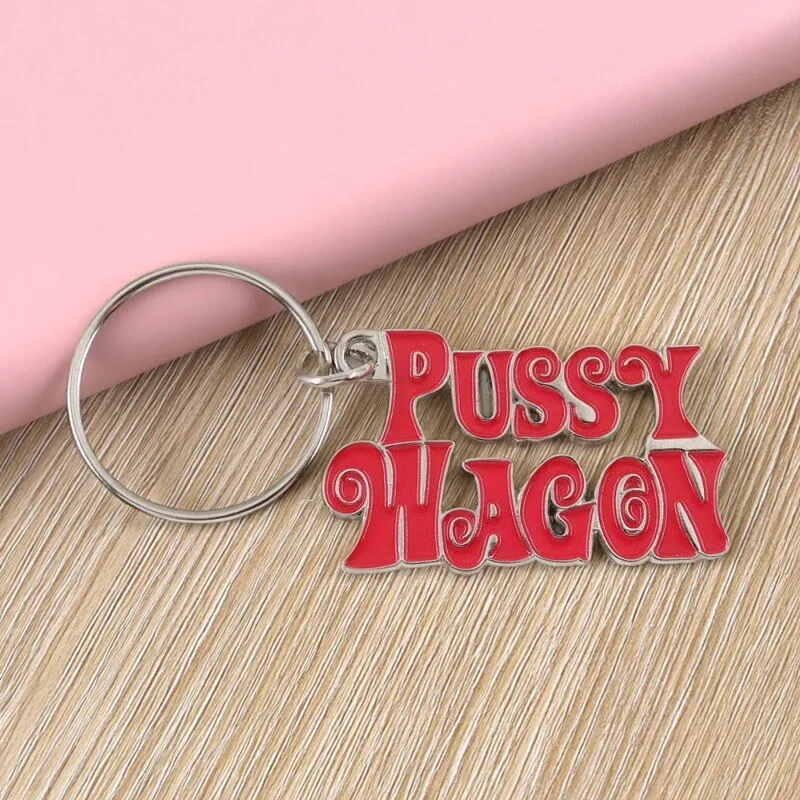 Red Letter Metal Keychain Movie 'Kill Bill' Fan Bag Pendant Accessory Creative Gift Simple Packaging Universal Appeal