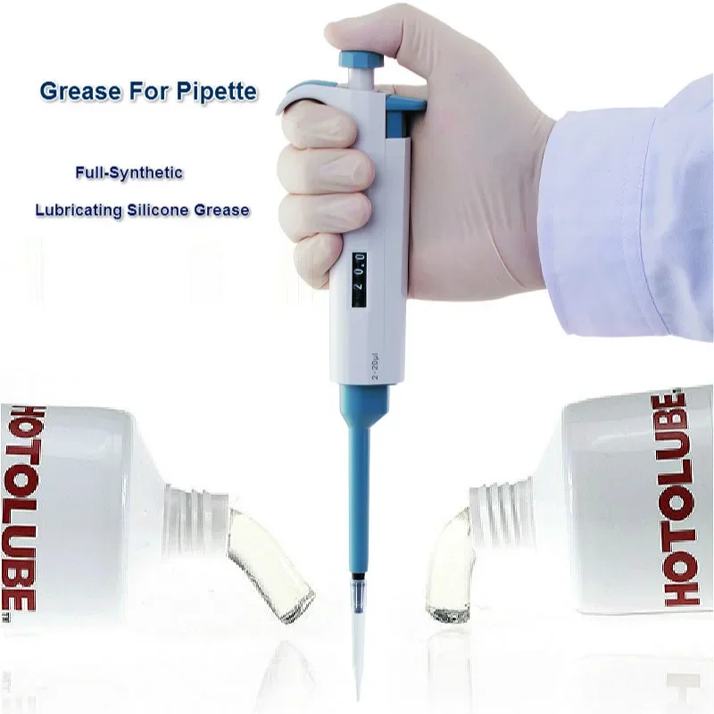 Grease For Pipette Full-Synthetic Lubricating Silicone Grease Transparent High Temperature Sealing Valve Insulation 130G 1 pc