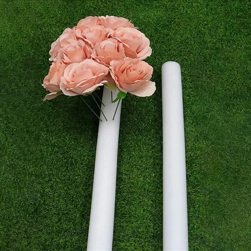 1PC 40*5cm DIY Foam Strip Wedding Flower Arrangement Base Cylindrical White Stick Solid Curtain Floral Sponge Event Party Props