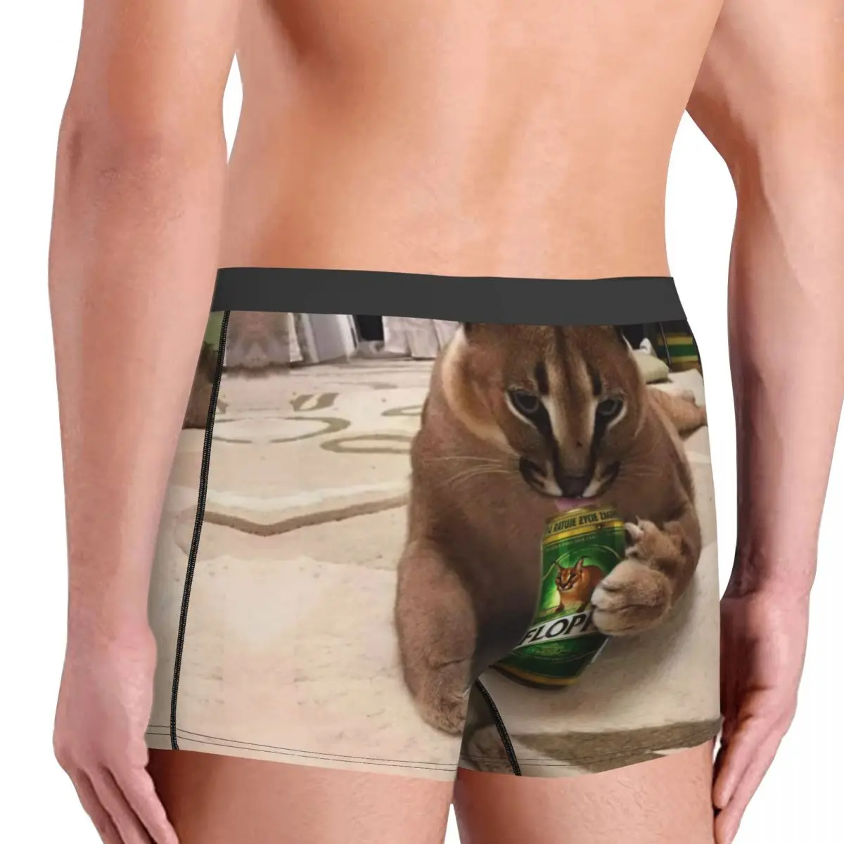 Novelty Big Floppa Meme Boxers Shorts Panties Male Underpants Comfortable Funny Caracal Cat Briefs Underwear