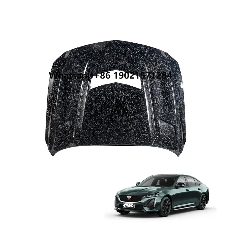 

CT5 Tuning V Style Engine Cover Hood Car Exterior Parts Forged Carbon Fiber Front Bonnet for Cadillac CT5 2020+ Engine Hoods