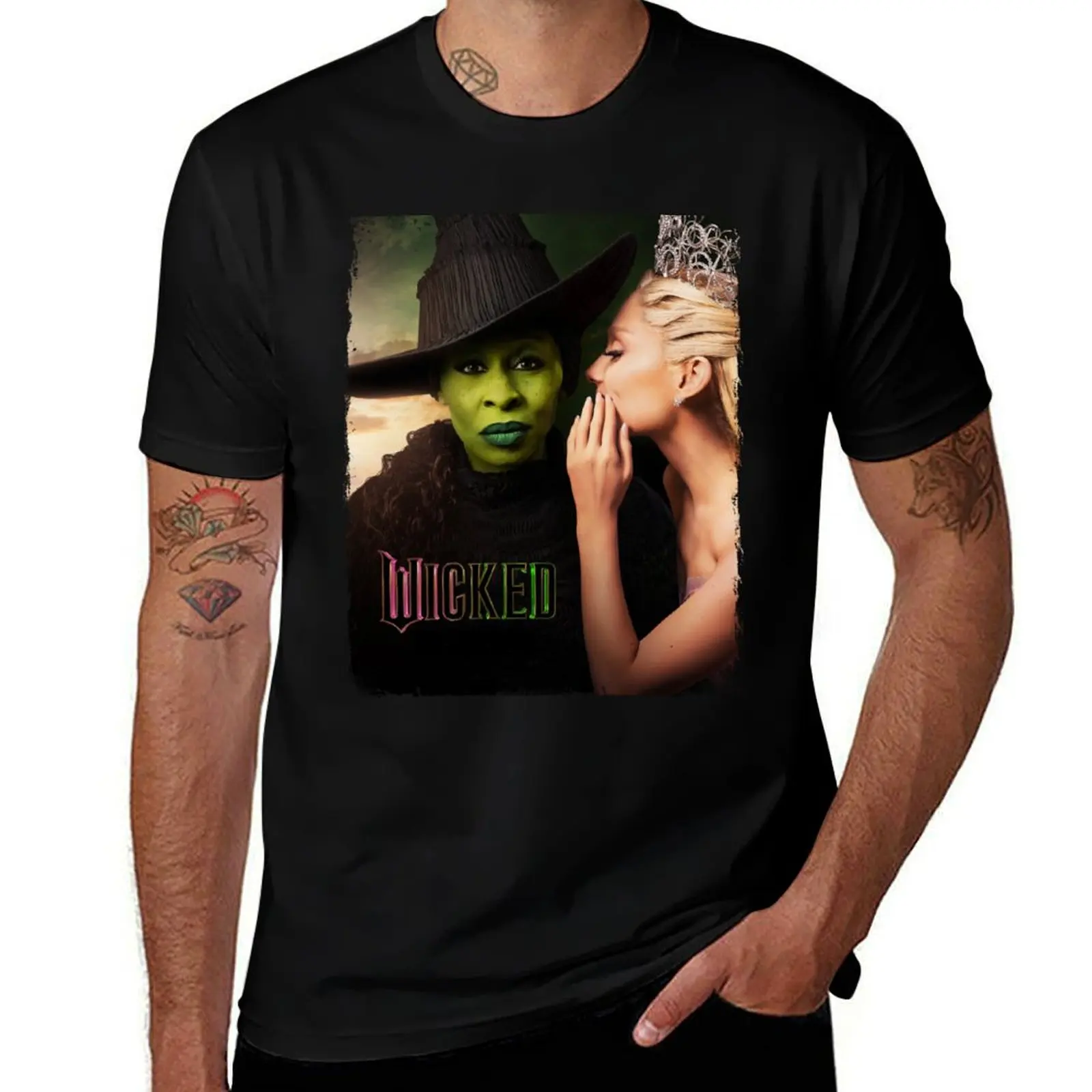 Aesthetic Wicked Fantasy Movie Graphic T-Shirt Active Wear Sports T-Shirt for Men