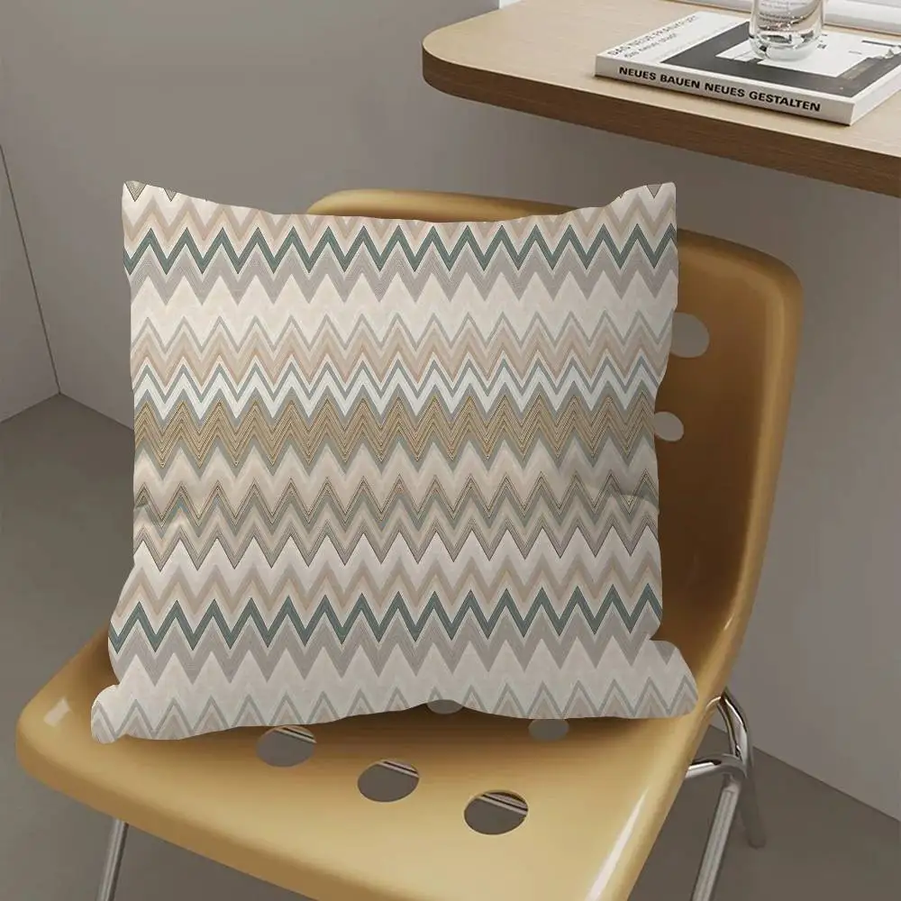 Geometric Zig Zag Wave Pillow Gift Home Office Decoration Pillow Bedroom Sofa Car Cushion CoverPillow Case view 5