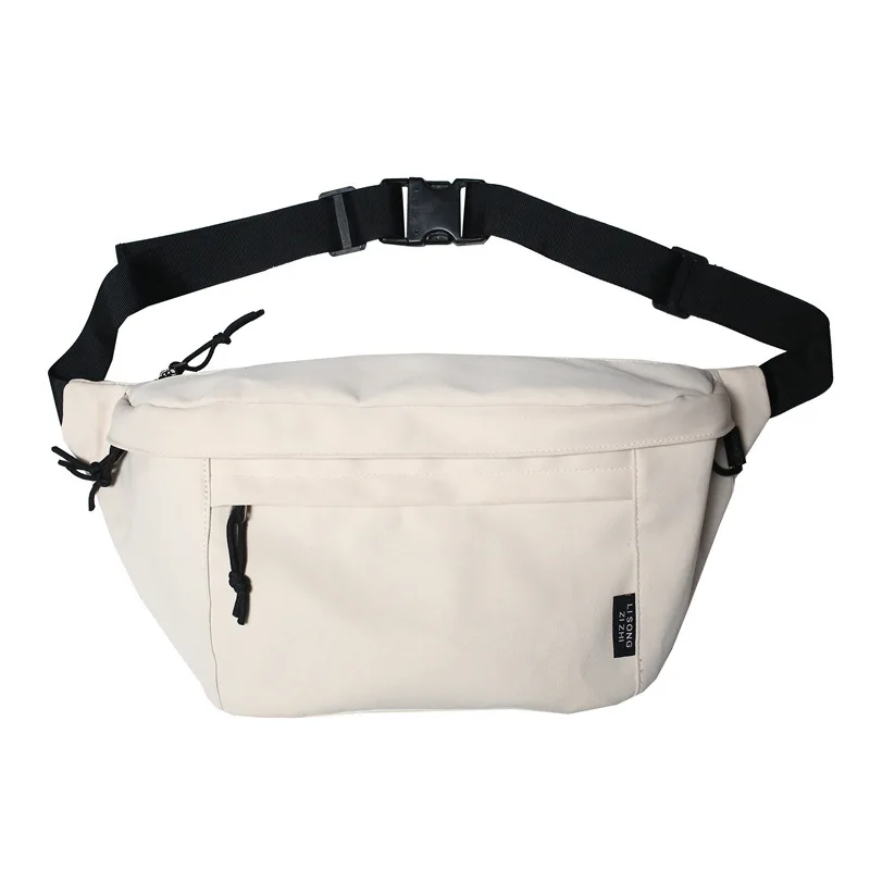 Gym Waist Bag Multifunctional Waterproof Oversized Fanny Pack Chest Bag Cycling Large Belt Bag for Sports Men Women White Black