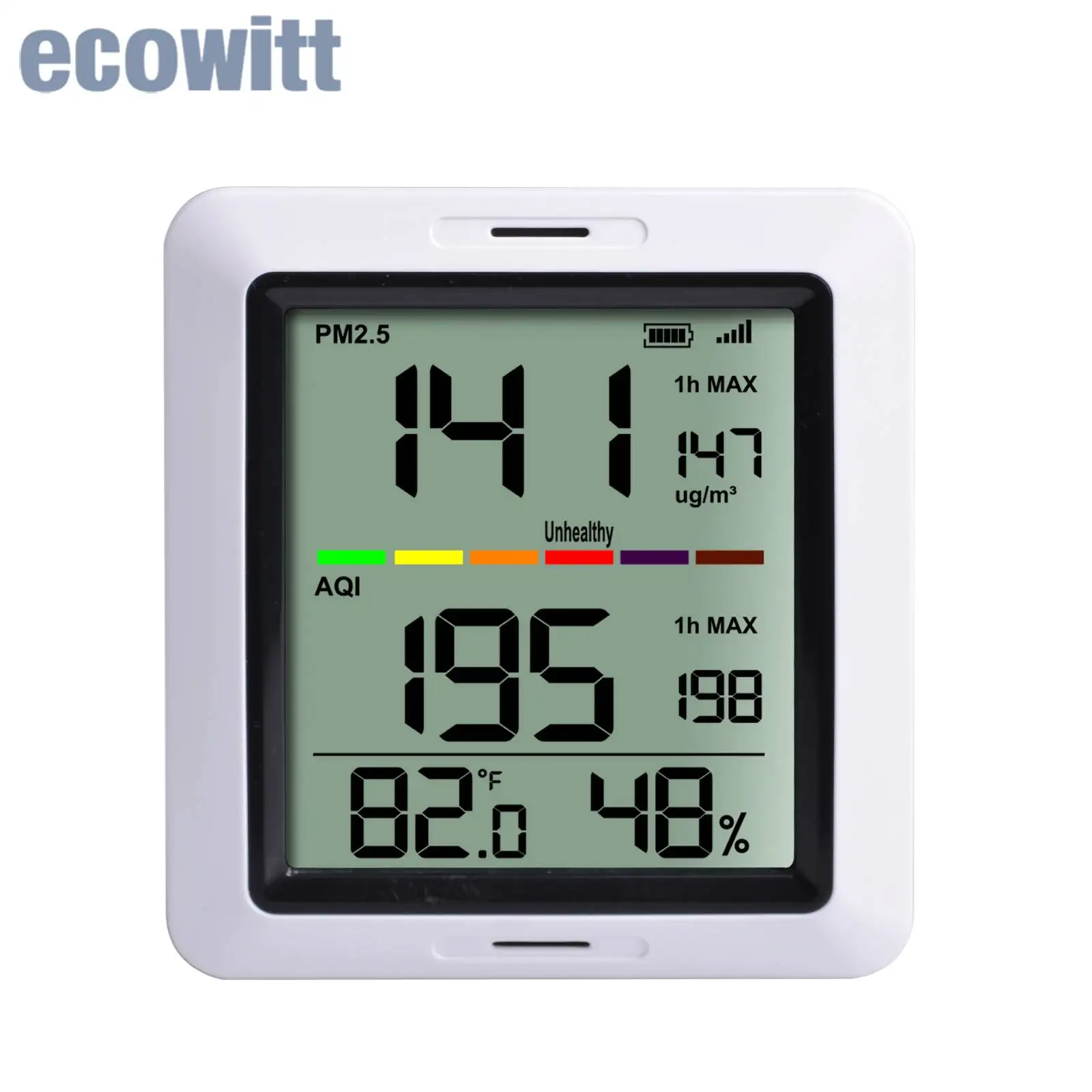 Ecowitt-detector de Qualidade do ar Wh0290 _ c Monitor Funciona com Wh41