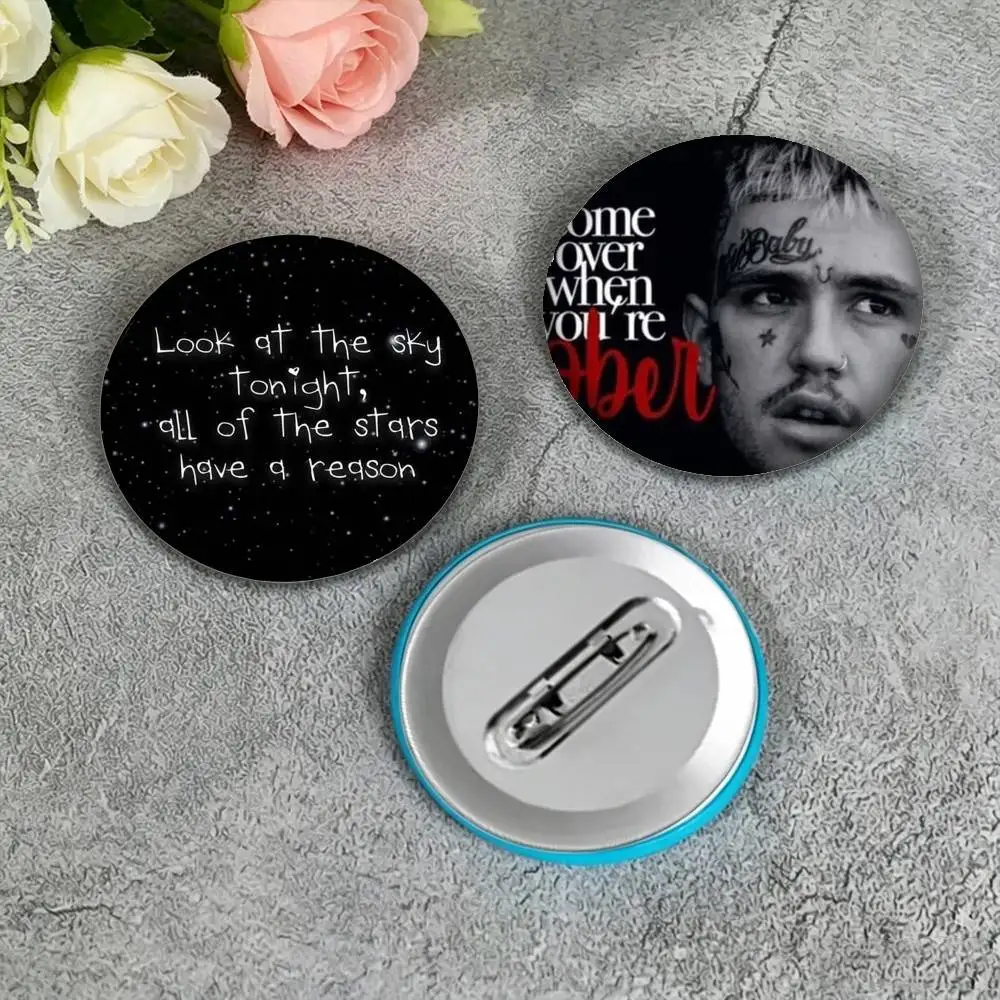 Lil Peep Hellboy Love Rapper 25 32 44 58 75mm Badges Personalized Round Brooches Pins Accessory Gift