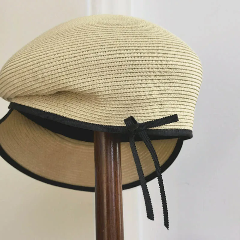 Women Sloping Brim Summer Cap Straw Cap UltrabraiVisor Hats UV Protection Sun Hats Girl Beach hat Ajustable Big Size Newsboy Cap