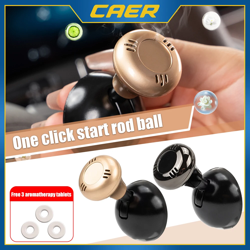 Car Start Button Rocker Lever One-Touch Push Start Stop Auto Ignition Joystick for Engine with Aromatherapy Switch Accessories