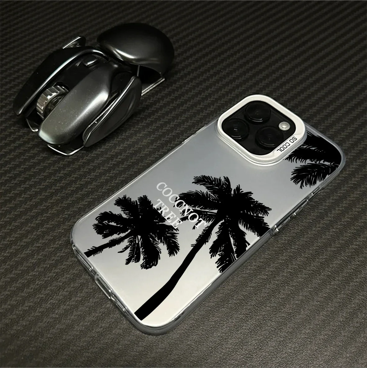 Cool Simple Personality Coconut tree Phone Case For iPhone 15 14 13 12 11 Pro Max X XR XS 7 8 15 Plus SE2 Fashionable Hard Cover