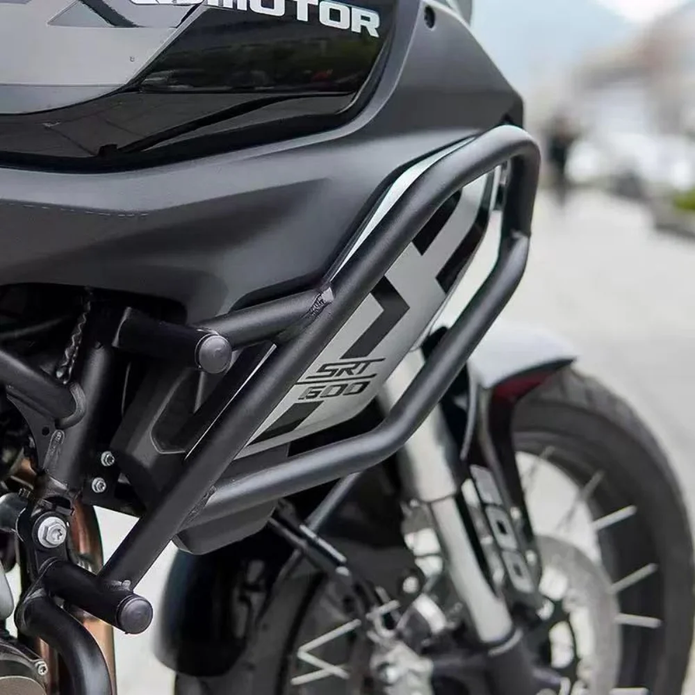 Acessórios para motocicleta, barras de colisão para proteção de motor usadas para transmissão automática para qjmotor srt600 xiao600 srt600gs