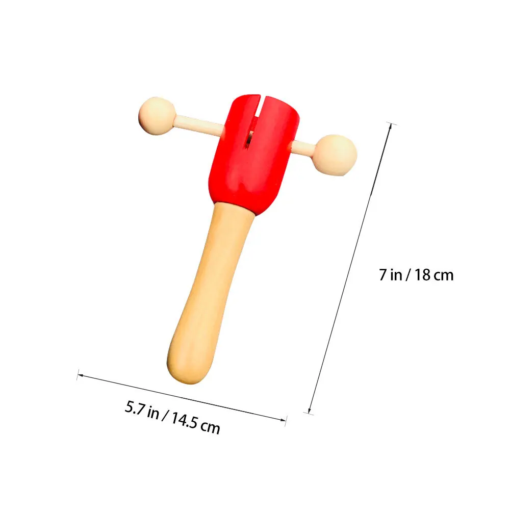 2 Stuks Houten Baby Tafelbel Rammelaar Vroeg Onderwijs Instrument Stimulerende Baby Gehoor Grijpen Coördinatie Tafelbel Speelbal