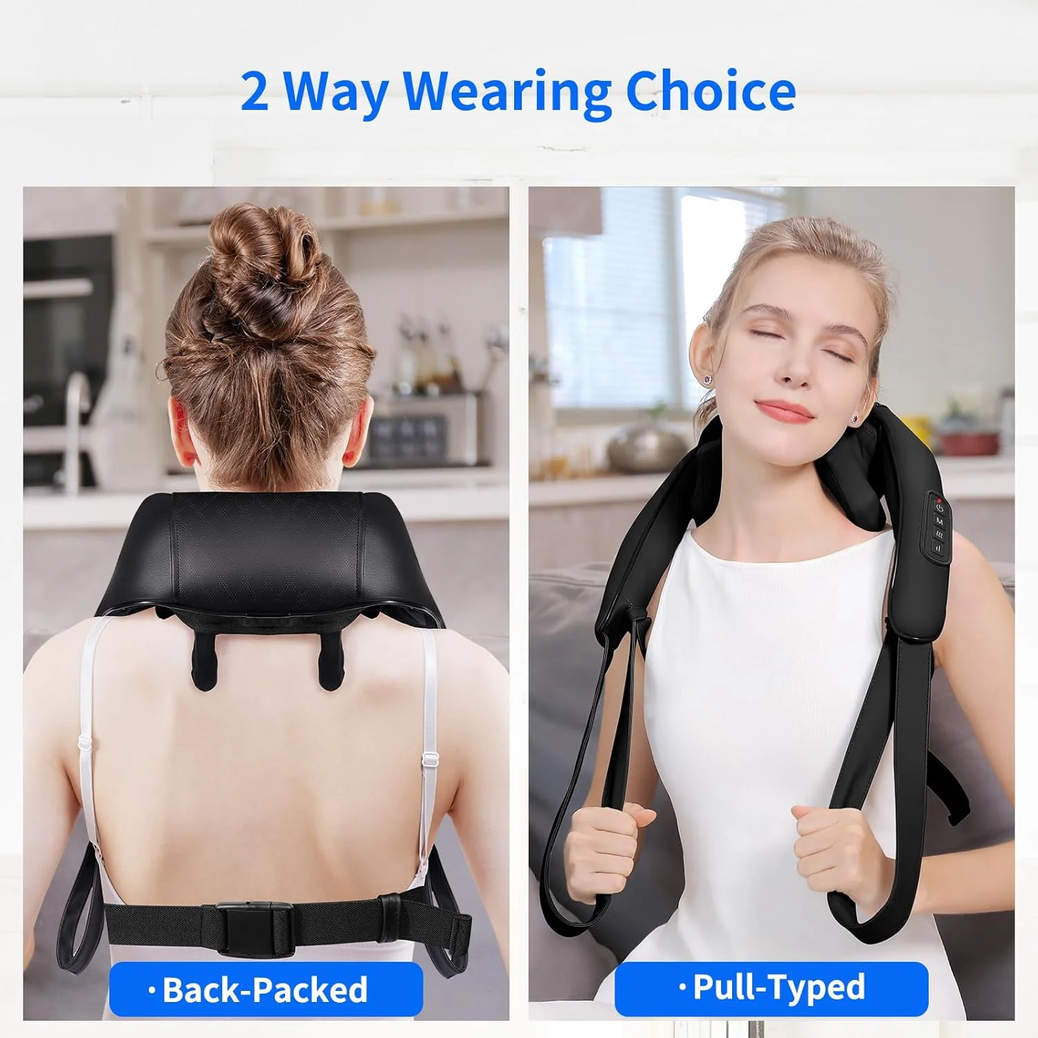 Shoulder and neck massager, kneading cervical massage device, neck and shoulder heat pad, multi-functional massage shawl