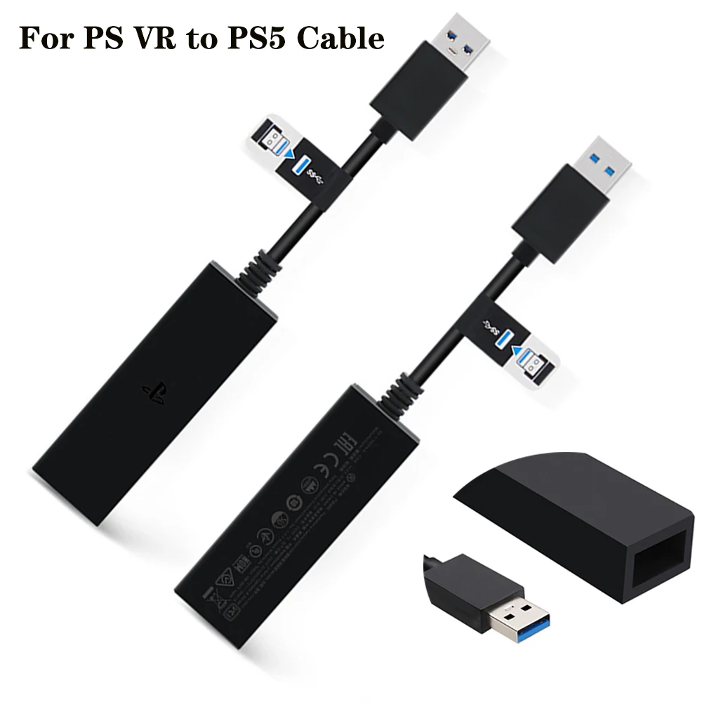 

For PS5 VR Cable Adapter For PS5 Console USB 3.0 Mini Camera Connector For PS VR To P5 Cable Adapter For PS4 Accessories Parts