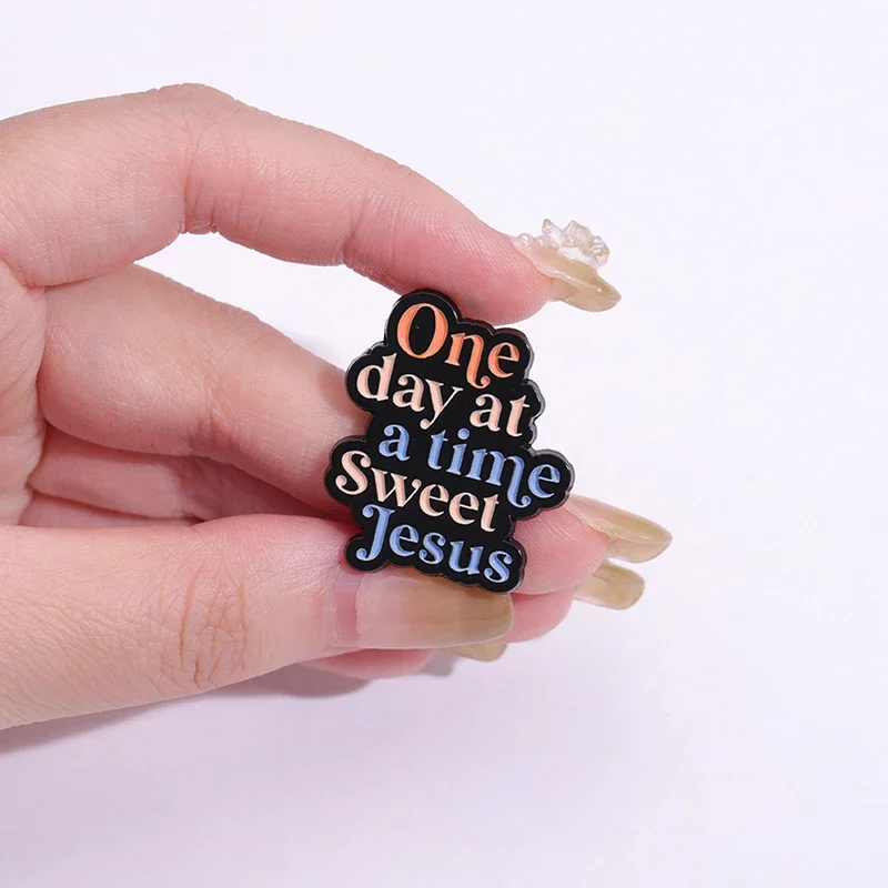 Jesus, ich sah, dass Emaille-Anstecknadel Jesus sammelt Abzeichen, Brosche, Zubehör, dekorativer Rucksack, Revers, Kleidung, Broschen, Schmuck, Geschenk – Detail 3