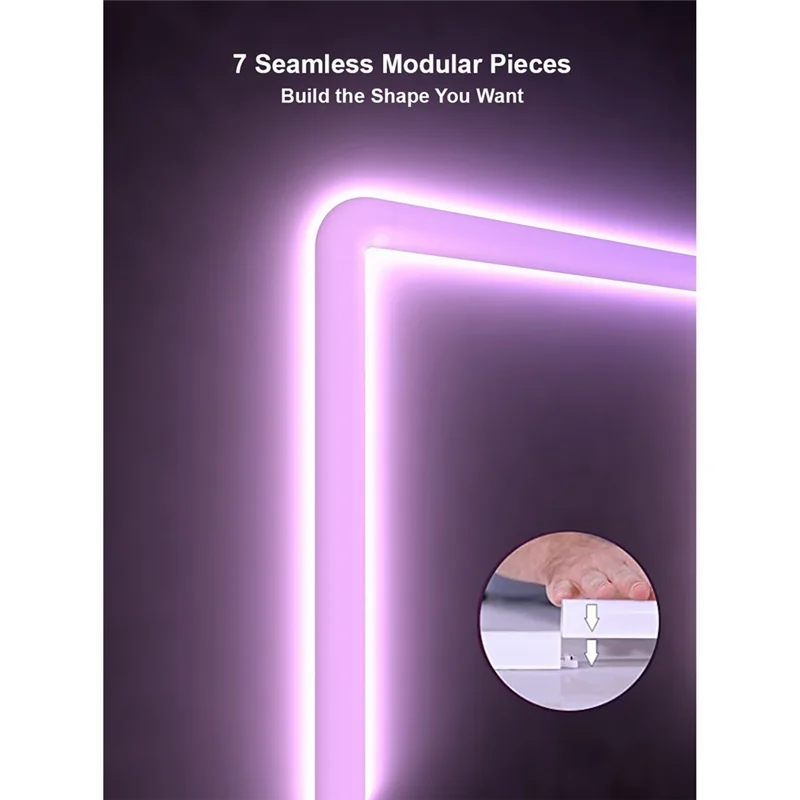 LED Glide Wall Light Bluetooth RGB LED Light Splicing LED Strip Light Support App Control For Bedroom Game Room EU Plug