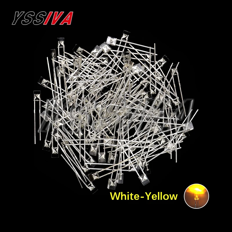 100 Stuks 2X3X4 Vierkante Led 234 Rode Lichtgevende Diode Wit Geel Rood Groen Blauw 2*3*4 Elektronische Diy Kit