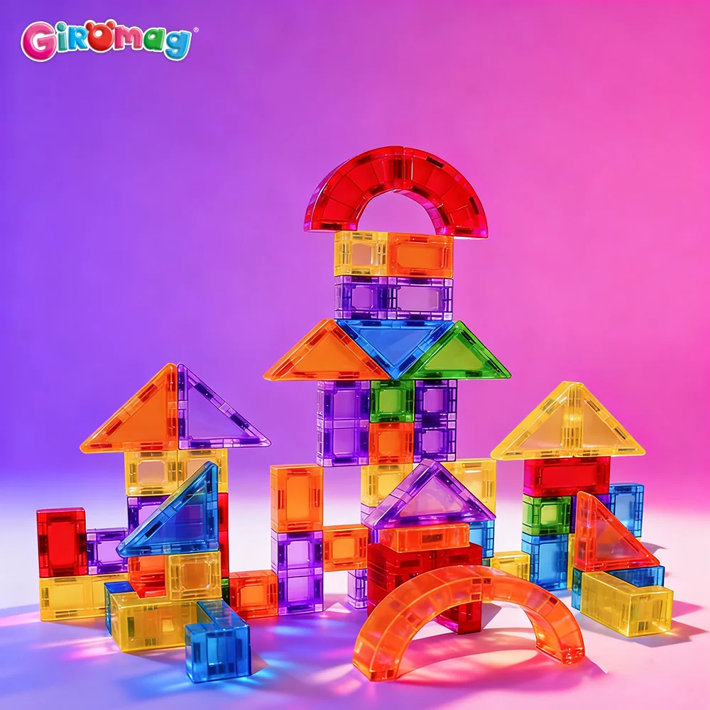 GIROMAG Magnetische blokken met oceaandierthema STEM Educatief constructiespeelgoed voor jongens en meisjes vanaf 3 jaar Premium kwaliteit