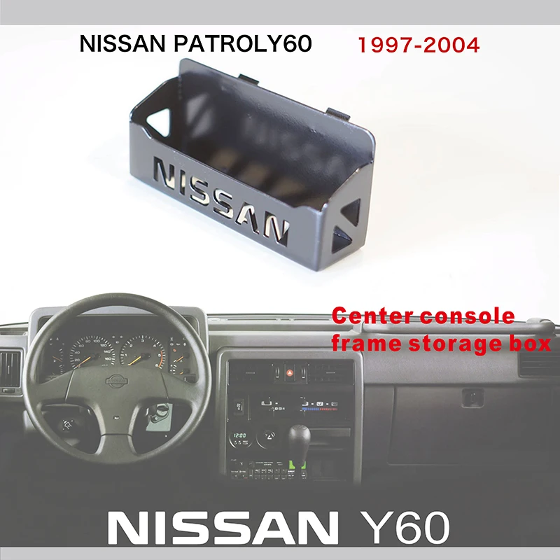 

Suitable for Nissan Patrol Y60 Center console storage box Black manganese steel Nissan Safari Storage box Automotive parts