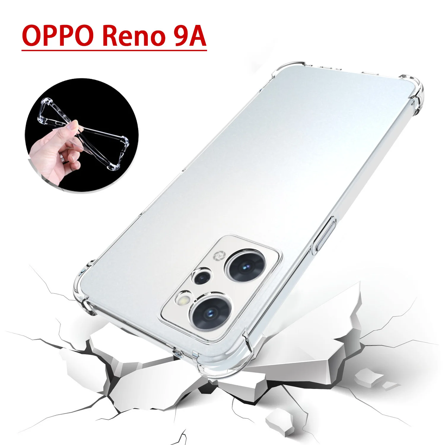 Oppo Reno 9A Reno9A CPH2523 Case Case Air Cushion Shockproof Airbag Silicone TPU Cover Soft Case for Oppo Reno 9A Reno9A CPH2523