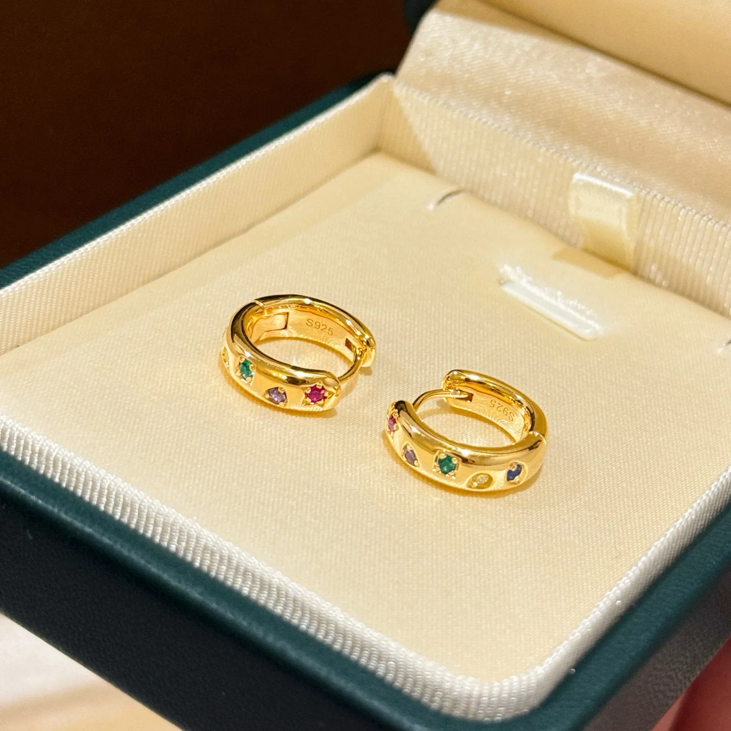 

Серьги-гвоздики из стерлингового серебра 925 пробы с допамином, разноцветные серьги-гвоздики с цирконом для женщин, ювелирные изделия