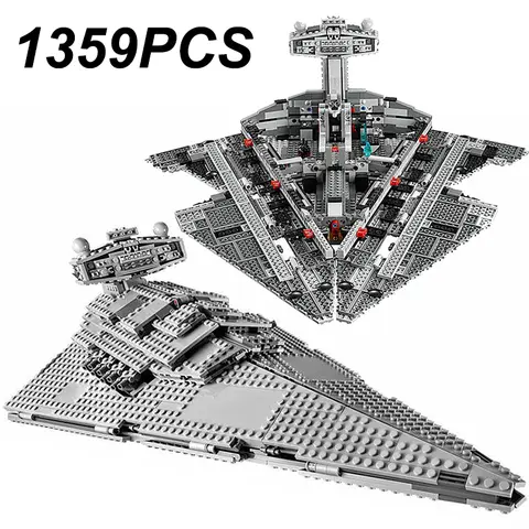 Nuevo 1359 Uds. Destructor Imperial estrella espacial bloques de construcción avión de guerra modelo de nave espacial construcción ladrillos juguetes regalos para niños