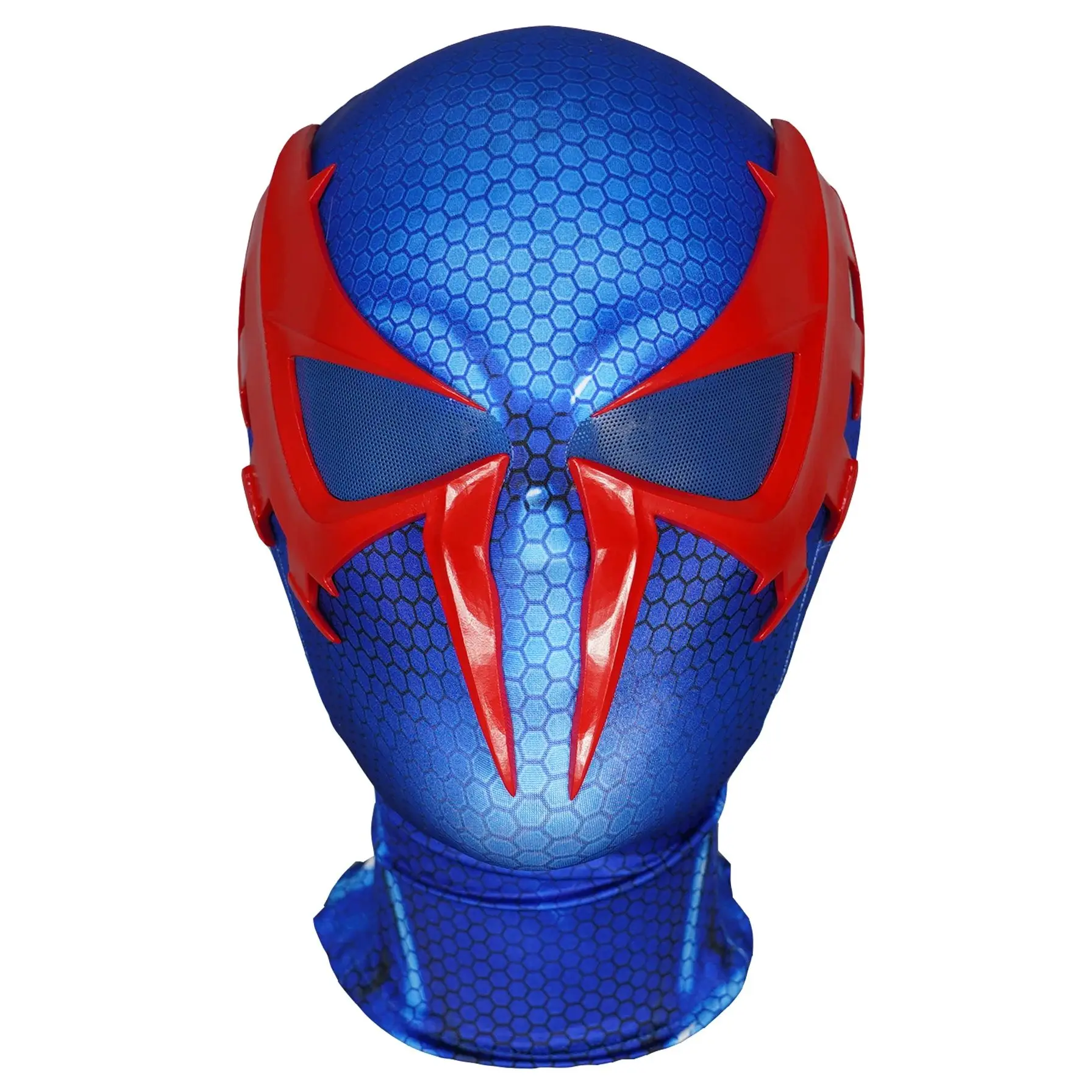 

Маска Человека-паука 2099 с лицевой оболочкой и линзами 1:1, 3D синие маски ручной работы Человека-паука, маски для косплея на Хэллоуин для мужчин, подарок на день рождения