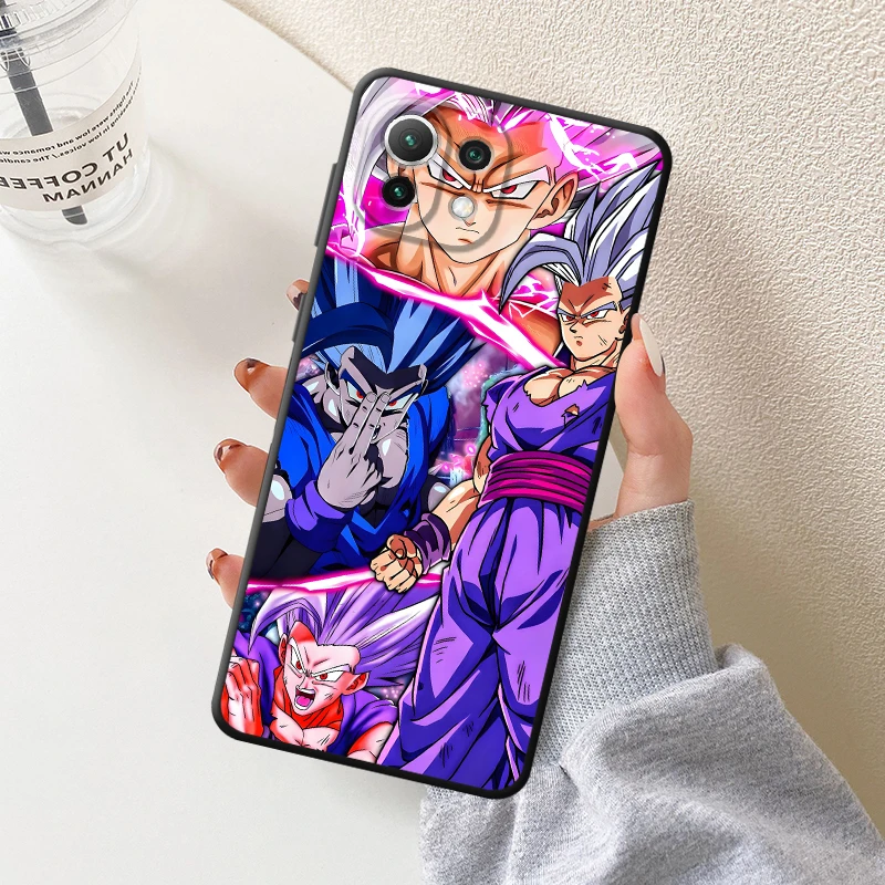 Zwarte Zachte Telefoon Cover Case voor Xiaomi Redmi 9 K40 K80 Pro 13C 10 14C A4 A5 A3 12C A1 A2 Plus Dragon Ball Son Gohan