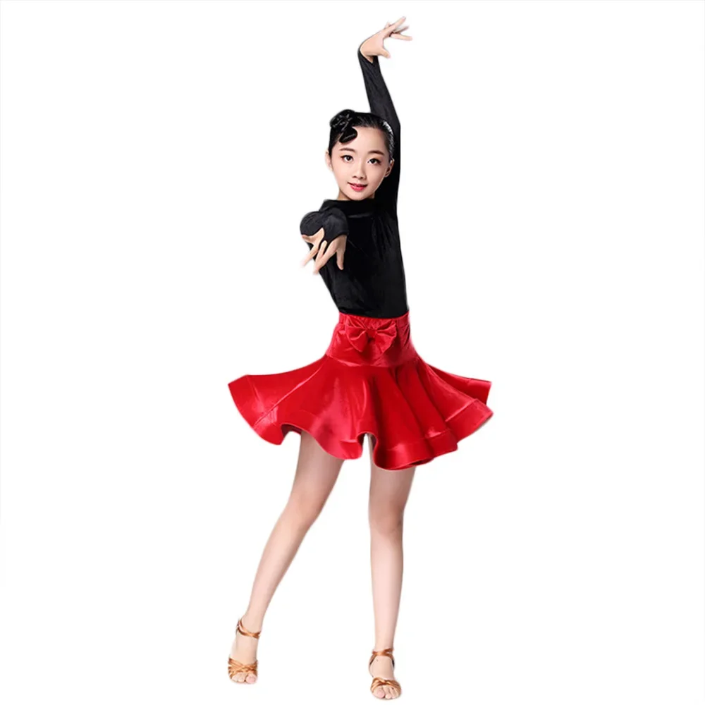 Newest children's Latin dance clothing children's Latin Dance Competition Performance Clothing Latin Dance Practice Clothes